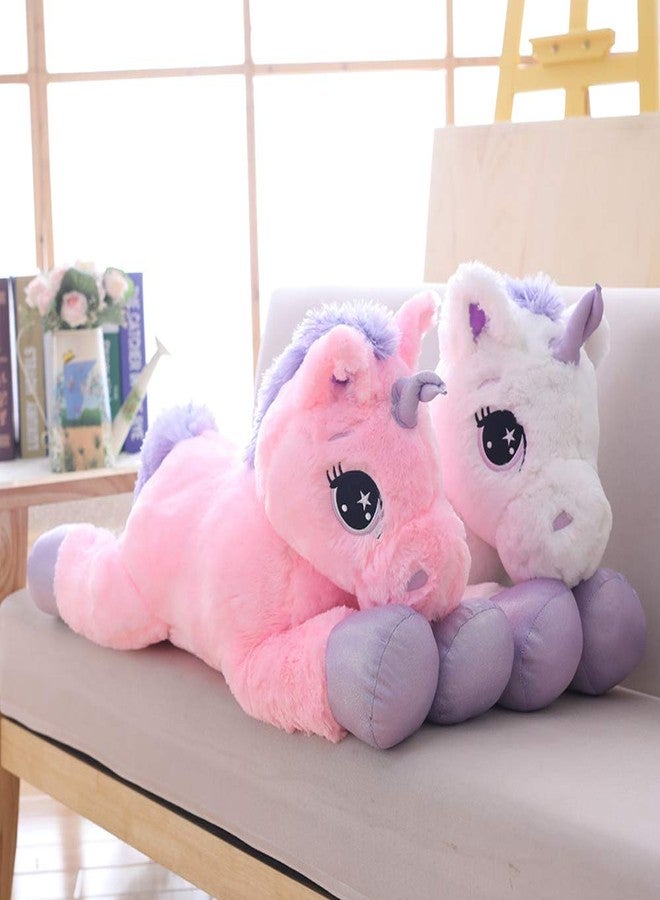 Sofipal Big Unicorn Plush Pillow - Giant Unicorn Stuffed Animal Toy for Birthday, Valentine's, Bedroom (Pink, 31") - Image 4